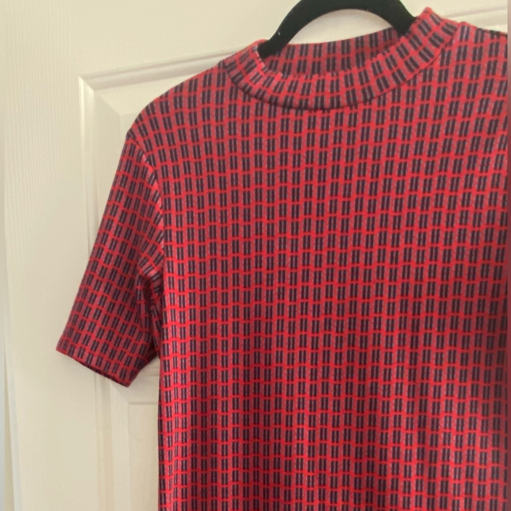 Topshop Mock Neck Mini Dress